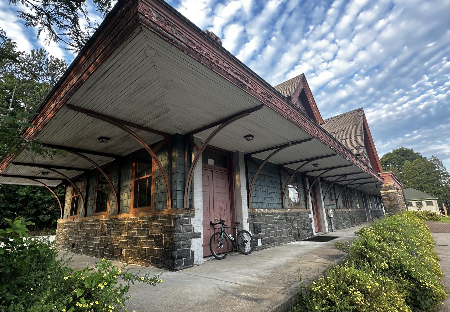 The Saranac Lake depot is the starting point for the Forest Home Road loop.