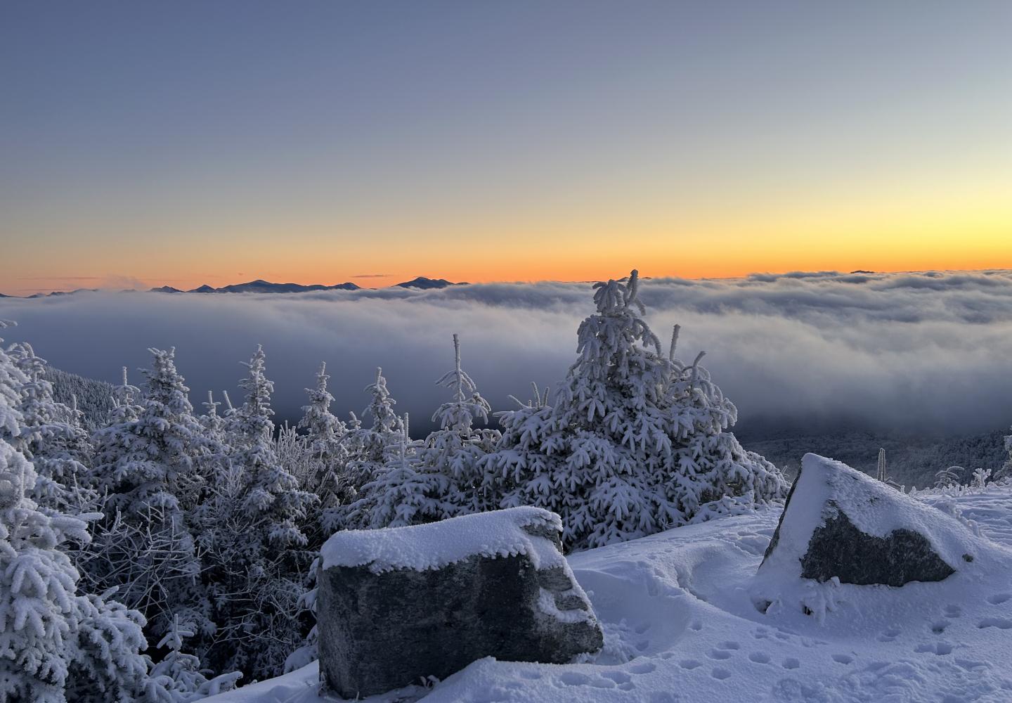 January 2024 - New Year's Day sunset from Whiteface Mountain.