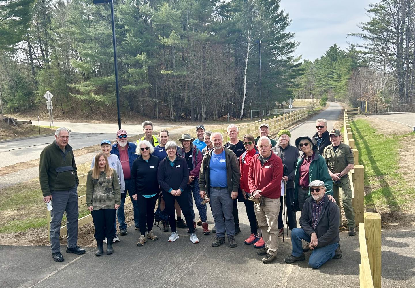 A group of Adirondack Rail Trail supporters gathered in Saranac Lake in late April for a clean up session organized by ARTA and the DEC.