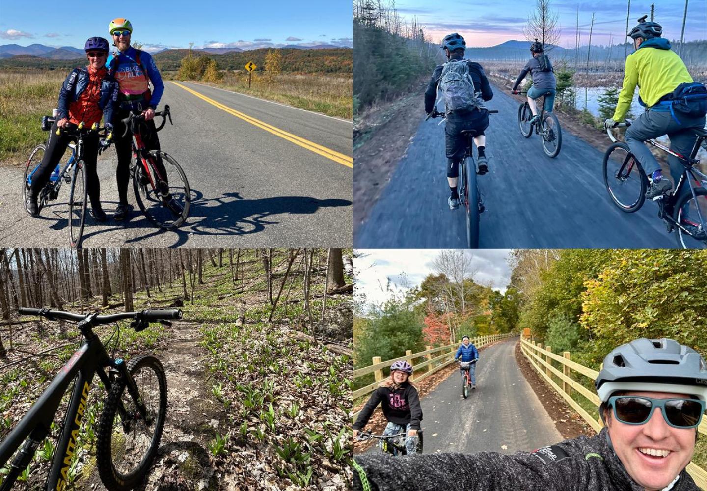 biking collage