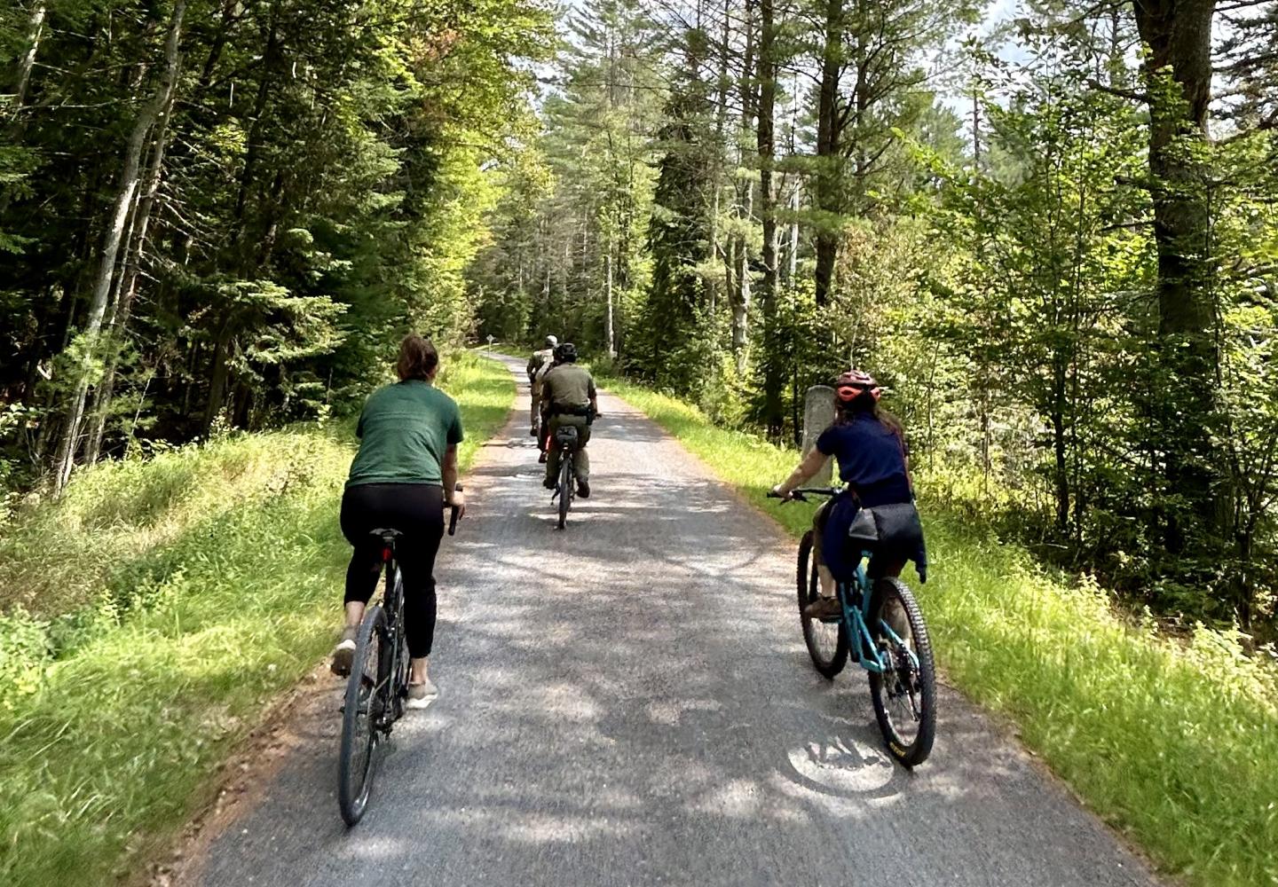 Cyclists enjoy Phase 2 of the Adirondack Rail Trail