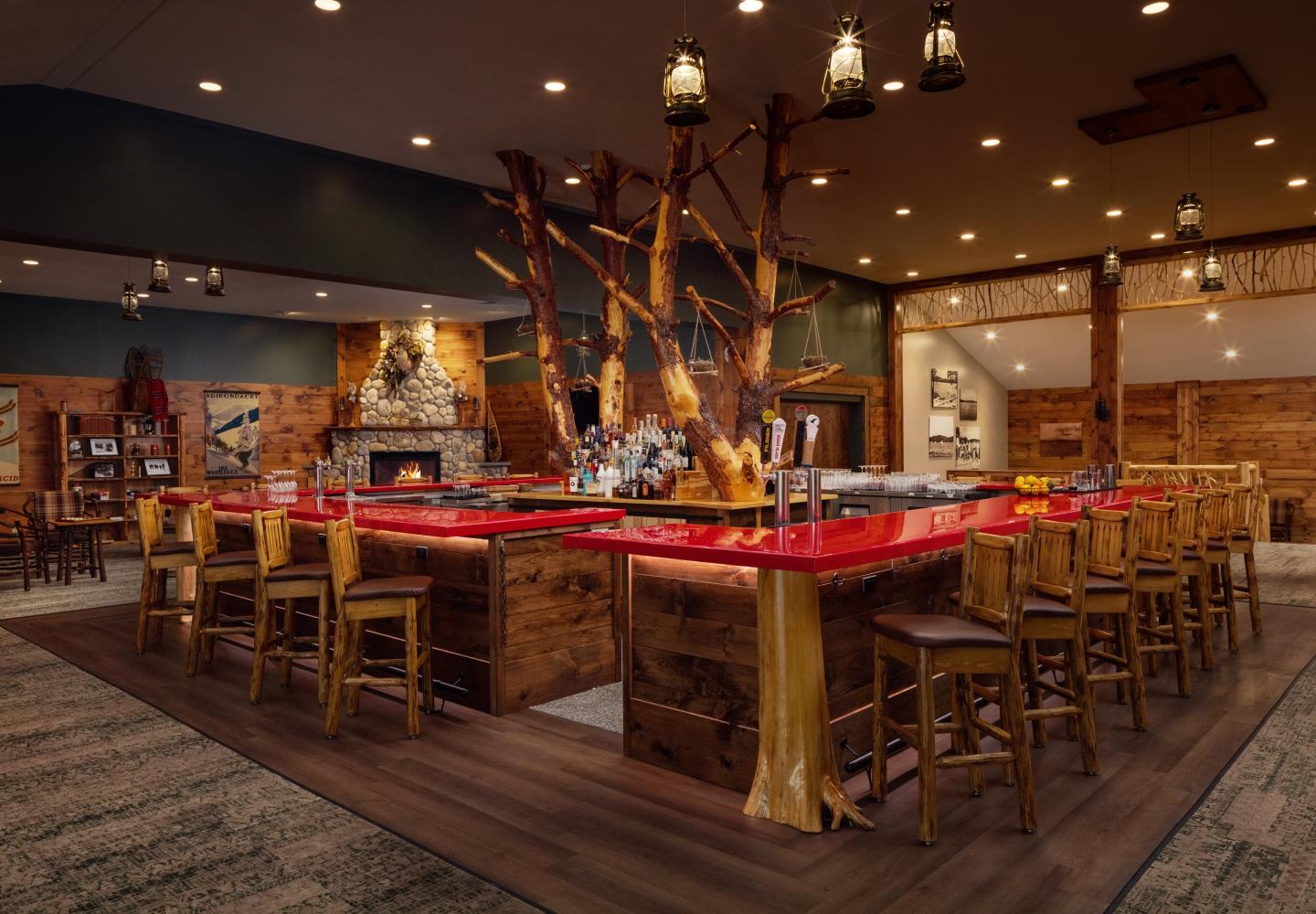 The Lodge at Schroon Lake features a restaurant on-site and two bars.