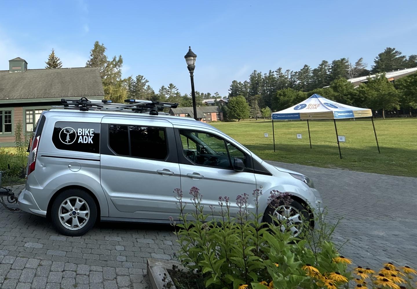 Bike Adirondacks offers van shuttle service for the Adirondack Rail Trail.