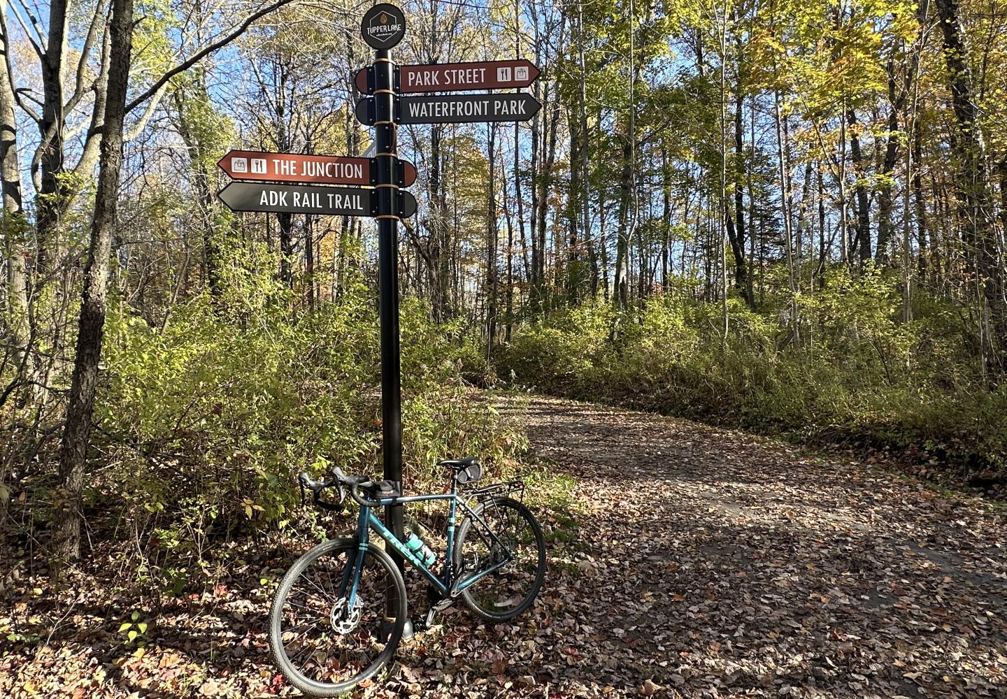 Enjoy easy to follow signage while bicycling in Tupper Lake.