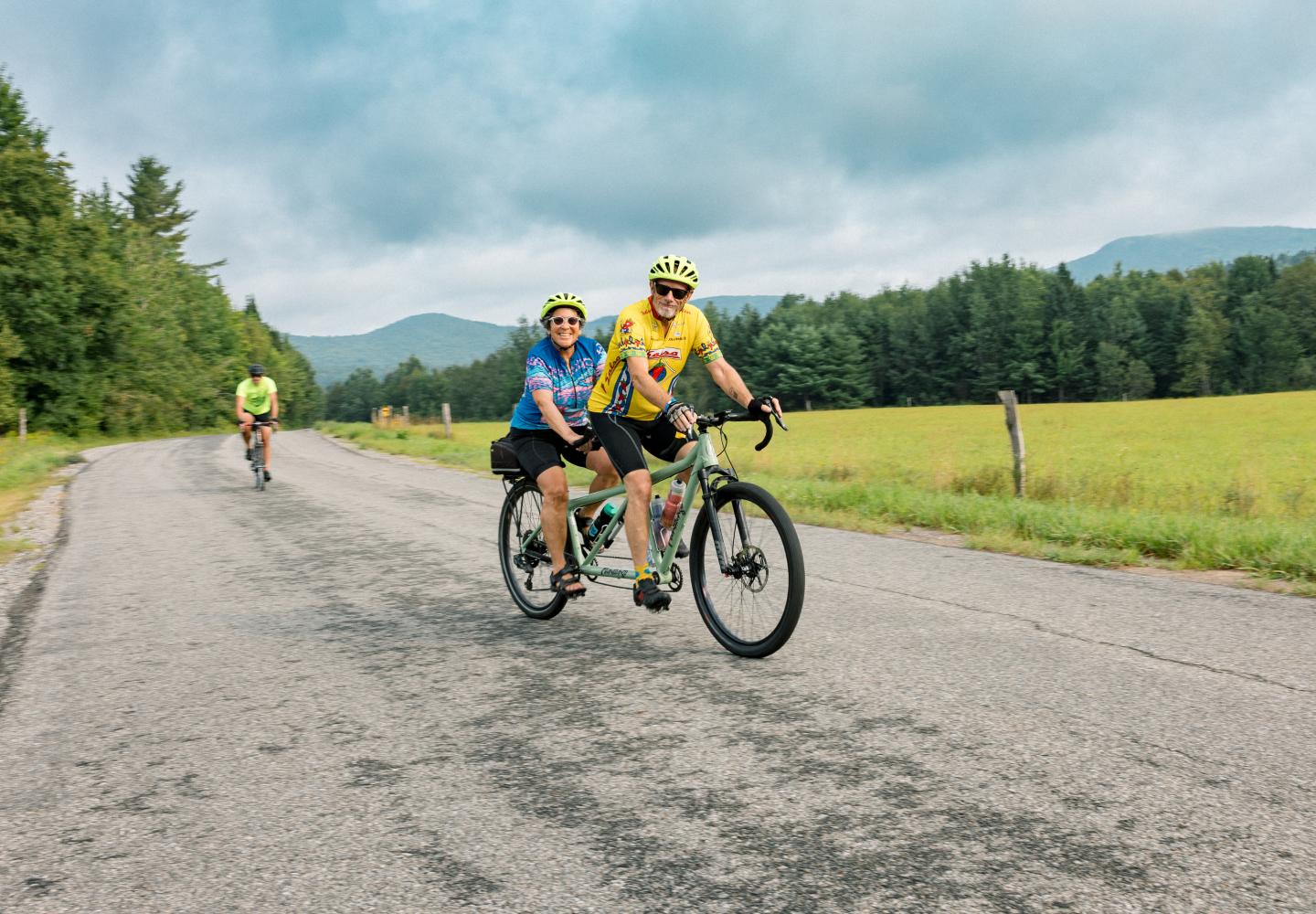 Cyclists enjoy the Weekender at Paul Smith's College bicycling event hosted by Bike Adirondacks