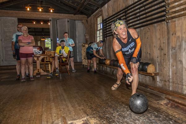 Bowling at a historic Great Camp? Why not. 