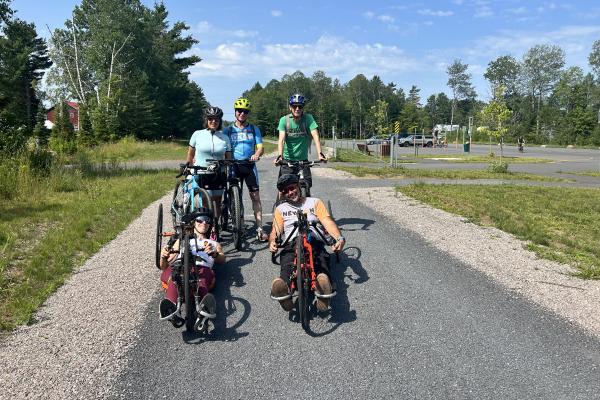 Hand cyclists experience the Adirondack Rail Trail